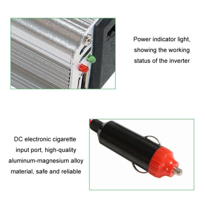 150W Auto-Wechselrichter mit modifizierter Welle für die Leistungsumwandlung, 12V To 220V, 12V To 110V – Bild 5
