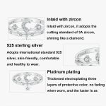 SCR1046 S925 Sterling Silber Platinierter romantischer Stern- und Mondring – Bild 3