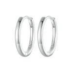 SCE1772 S925 Sterling Silber Platinierte Creolen