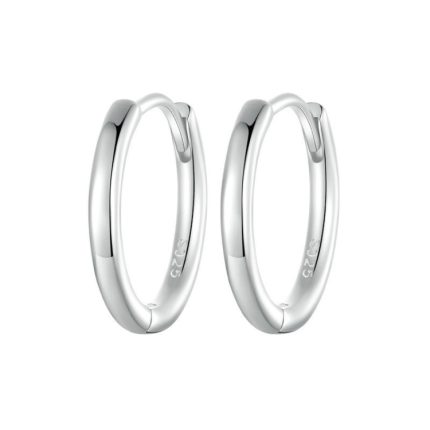 SCE1772 S925 Sterling Silber Platinierte Creolen