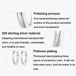 SCE1772 S925 Sterling Silber Platinierte Creolen – Bild 4