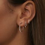SCE1772 S925 Sterling Silber Platinierte Creolen – Bild 8