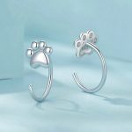 Ohrringe aus 925er Sterlingsilber mit Pfotenabdruck – Bild 4