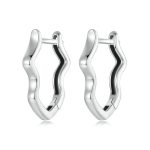 S925 Sterling Silber Wellenförmige Ohrringe