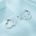 S925 Sterling Silber Wellenförmige Ohrringe – Bild 2