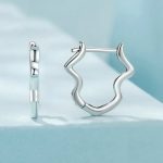 S925 Sterling Silber Wellenförmige Ohrringe – Bild 4