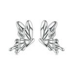 S925 Sterling Silber Dreidimensionale Schmetterling Ohrringe