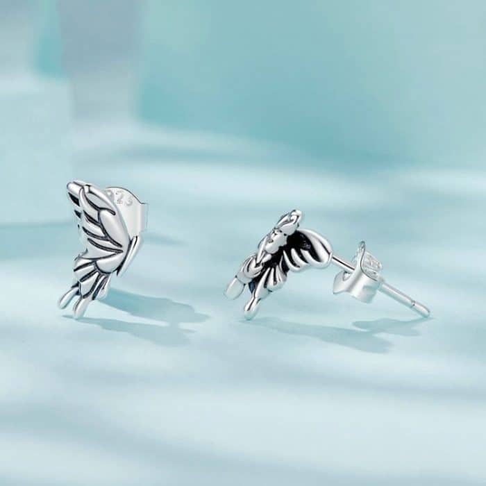 TBD06053160_B2.jpg S925 Sterling Silber Dreidimensionale Schmetterling Ohrringe – Bild 3