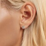 S925 Sterling Silber Platinierte süße Bär Zirkon Ohrringe – Bild 6