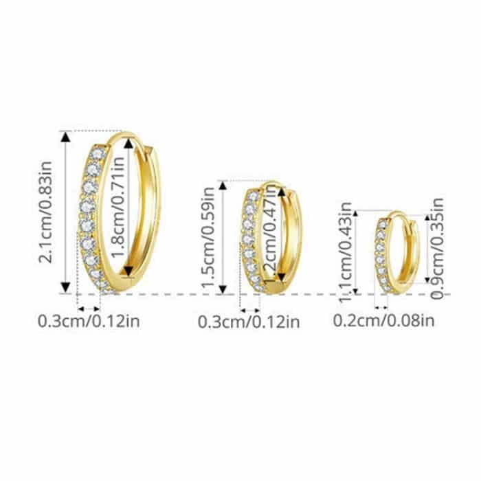 TBD06053167_B2.jpg S925 Sterling Silber Vergoldete Silber Creolen Ohrschmuck – Bild 3
