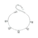 S925 Sterling Silber Platiniertes Maiglöckchen-Armband