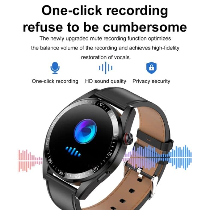 1,43 Zoll AMOLED-Bildschirm Smartwatch Herzfrequenz Blutdrucküberwachung Bluetooth Sprechende Sportuhr, Black Silicone Strap, Silver Orange Silicone Strap, Black Leather Strap, Silver Leather Strap – Bild 5