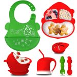 7-in-1 Silikon Kindergeschirr Set Weihnachtsgeschenk – Bild 2