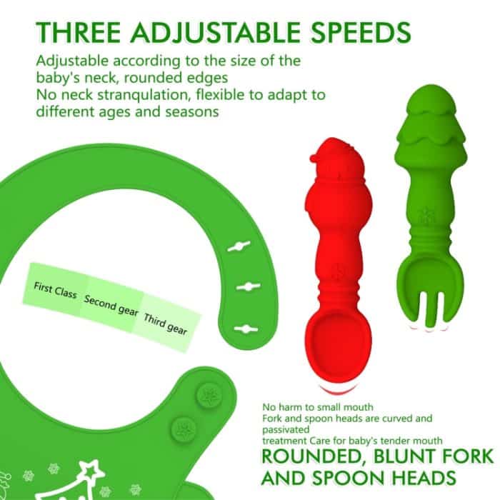 7-in-1 Silikon Kindergeschirr Set Weihnachtsgeschenk – Bild 4