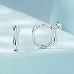 S925 Sterling Silber Dackel Tier Ohrringe – Bild 3