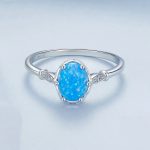 S925 Sterling Silber Ozeanblauer Kronenopantring – Bild 3