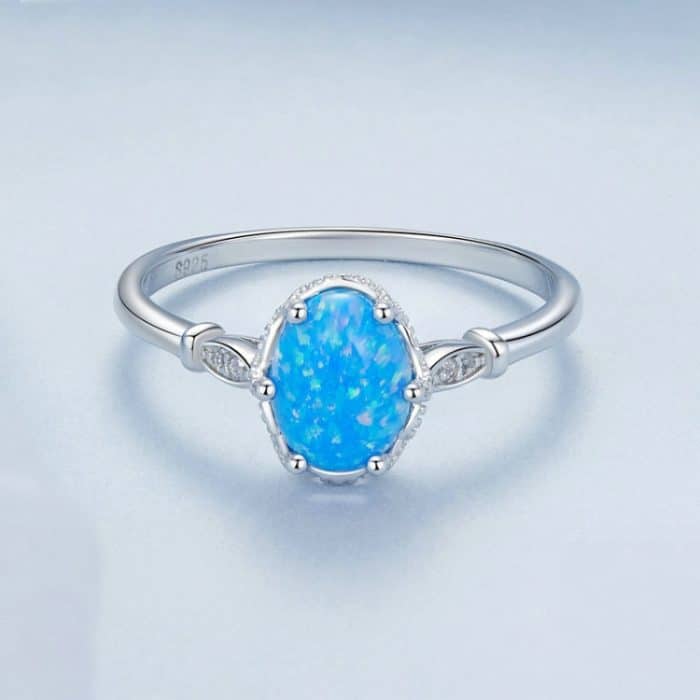 TBD06053254_B2.jpg S925 Sterling Silber Ozeanblauer Kronenopantring – Bild 3