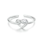 Verstellbarer offener Ring mit Herzform für Damen