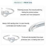 Verstellbarer offener Ring mit Herzform für Damen – Bild 4