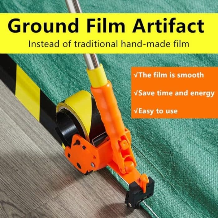 Knickfreier Bodenklebebandapplikator Schnellklebegerät für Abdeckpapier mit ausziehbarer Stange – Bild 3