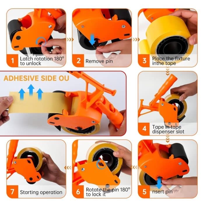 Knickfreier Bodenklebebandapplikator Schnellklebegerät für Abdeckpapier mit ausziehbarer Stange – Bild 7