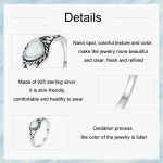 S925 Sterling Silber Opal Muster Liebesring – Bild 4