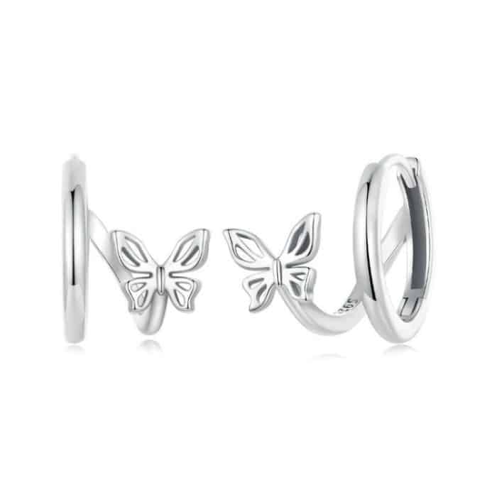 TBD0605337001A.jpg Oxidierte Schmetterlingsohrringe aus S925 Sterlingsilber – Bild 1