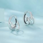 Oxidierte Schmetterlingsohrringe aus S925 Sterlingsilber – Bild 5