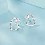 Oxidierte Herzohrringe aus S925 Sterlingsilber – Bild 3