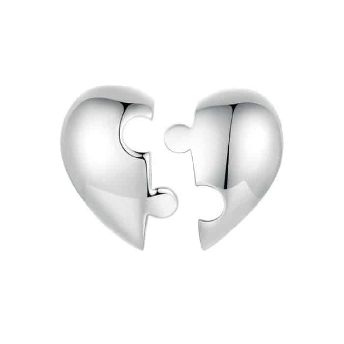 TBD0605337601A.jpg S925 Sterling Silber Platinierte herzförmige Puzzle-Ohrringe – Bild 1