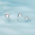S925 Sterling Silber Platinierte herzförmige Puzzle-Ohrringe – Bild 4