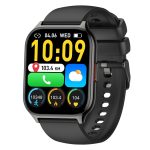Smartwatch zur Gesundheitsüberwachung von Blutsauerstoff/Schlaf/Herzfrequenz, quadratische Sportuhr, Black, Pink, Silver Gray
