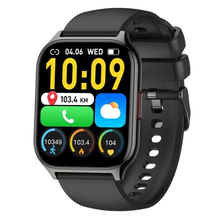 Smartwatch zur Gesundheitsüberwachung von Blutsauerstoff/Schlaf/Herzfrequenz, quadratische Sportuhr, Black, Pink, Silver Gray – Bild 1