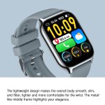 Smartwatch zur Gesundheitsüberwachung von Blutsauerstoff/Schlaf/Herzfrequenz, quadratische Sportuhr, Black, Pink, Silver Gray – Bild 11