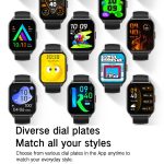 Smartwatch zur Gesundheitsüberwachung von Blutsauerstoff/Schlaf/Herzfrequenz, quadratische Sportuhr, Black, Pink, Silver Gray – Bild 4