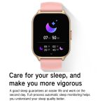 Smartwatch zur Gesundheitsüberwachung von Blutsauerstoff/Schlaf/Herzfrequenz, quadratische Sportuhr, Black, Pink, Silver Gray – Bild 8