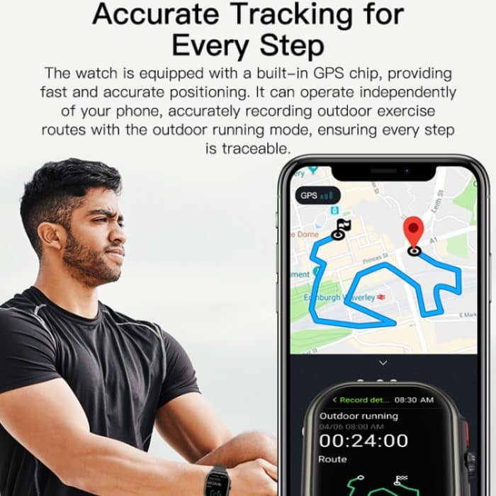 Sport-Smartwatch, 2,06 Zoll, Ultra HD, AMOLED-Bildschirm, Bluetooth, sprechende Uhr – Bild 11