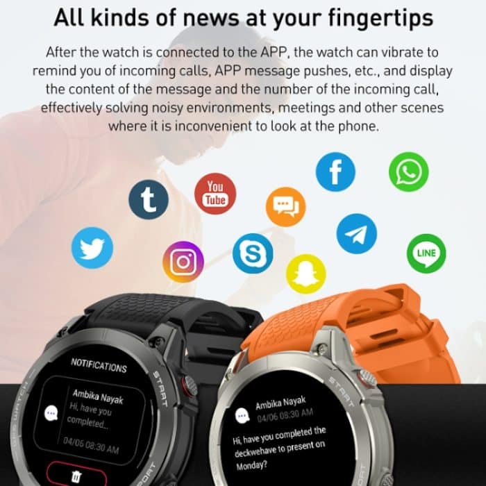 Outdoor-Sport-Smartwatch, 1,43 Zoll Ultra HD AMOLED-Bildschirm, Bluetooth-Sprechuhr – Bild 13