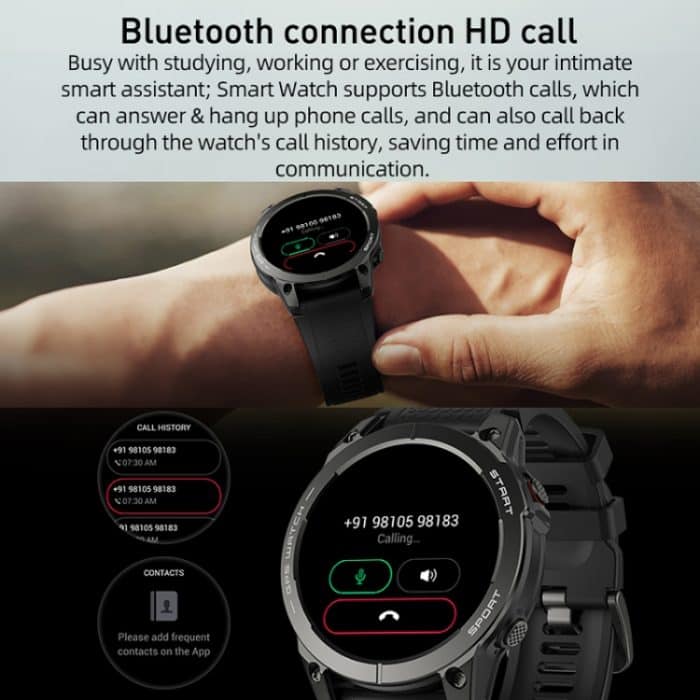 Outdoor-Sport-Smartwatch, 1,43 Zoll Ultra HD AMOLED-Bildschirm, Bluetooth-Sprechuhr – Bild 4