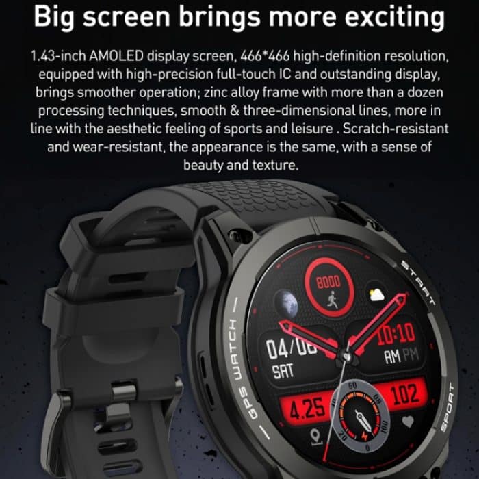 Outdoor-Sport-Smartwatch, 1,43 Zoll Ultra HD AMOLED-Bildschirm, Bluetooth-Sprechuhr – Bild 7