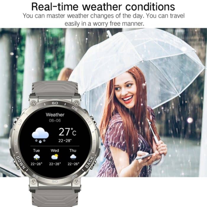 Bluetooth Talk Outdoor Schrittzähler Übung Herzfrequenz Schlafüberwachung Smart Watch – Bild 14