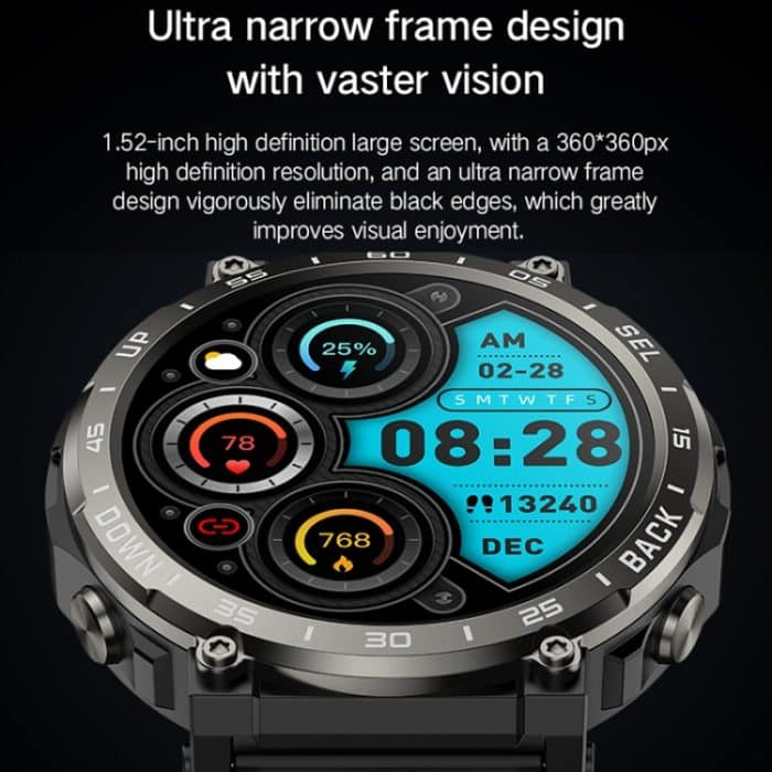 Bluetooth Talk Outdoor Schrittzähler Übung Herzfrequenz Schlafüberwachung Smart Watch – Bild 5