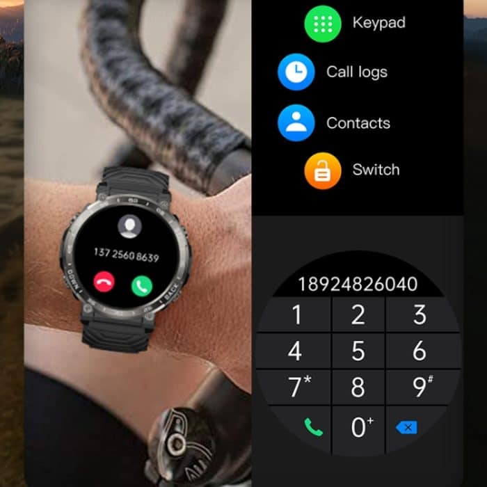 Bluetooth Talk Outdoor Schrittzähler Übung Herzfrequenz Schlafüberwachung Smart Watch – Bild 7
