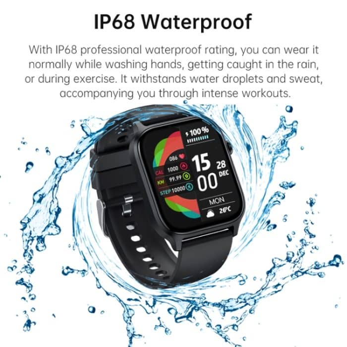 Bluetooth Talk HD Großbild-Herzfrequenz-Sauerstoffüberwachung Multi-Sport-Modus Smart Watch – Bild 6