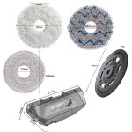 Für Dreame X40 / X40 Pro Roboterstaubsauger Ersatz, White Rag, Blue Gray Rag, Composite Rag, Carbon Dust Bag, Brush Cover White, Brush Cover Black, Rag Bracket, Dust Box, Clean Water Tank – Bild 3