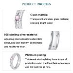 BSR604 S925 Sterling Silber Platinierter Ring mit Retro-Texturmuster – Bild 3