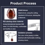 S925 Sterling Silber Wasser Tropfen Zirkon Vintage Magie Schwert Einstellbare Offenen Ring – Bild 4