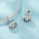 S925 Sterling Silber öffnender und verschließbarer hohler dreidimensionaler Jakobsmuschel-Perlenanhänger – Bild 4