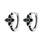S925 Sterling Silber Oxidierte Retro Elegante Blumen Ohrringe