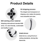 S925 Sterling Silber Oxidierte Retro Elegante Blumen Ohrringe – Bild 5
